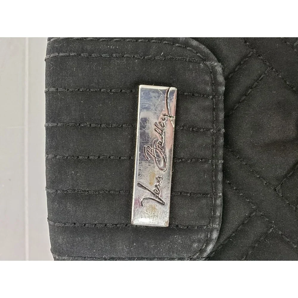 Vera Bradley Wallet Style Black Purse No‎ Straps Card Holder - Picture 7 of 10